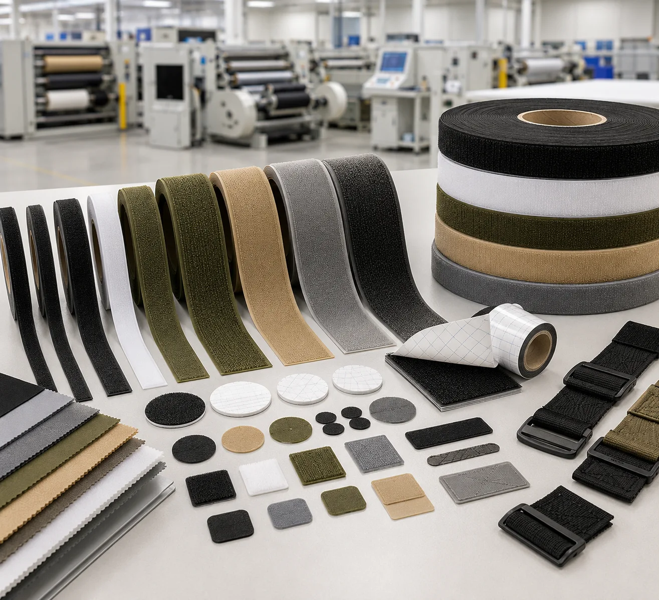 OEM manufacturing support for custom hook and loop fastening solutions.